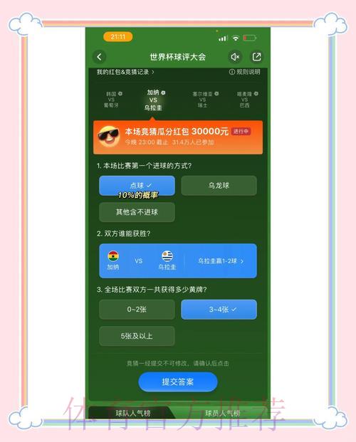世界杯竞猜活动全攻略：免费热门玩法详细解析
